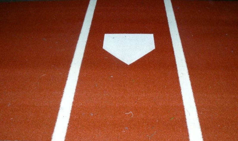 Baseball Home Plate Batter Box 1/2 Pile Turf Rug